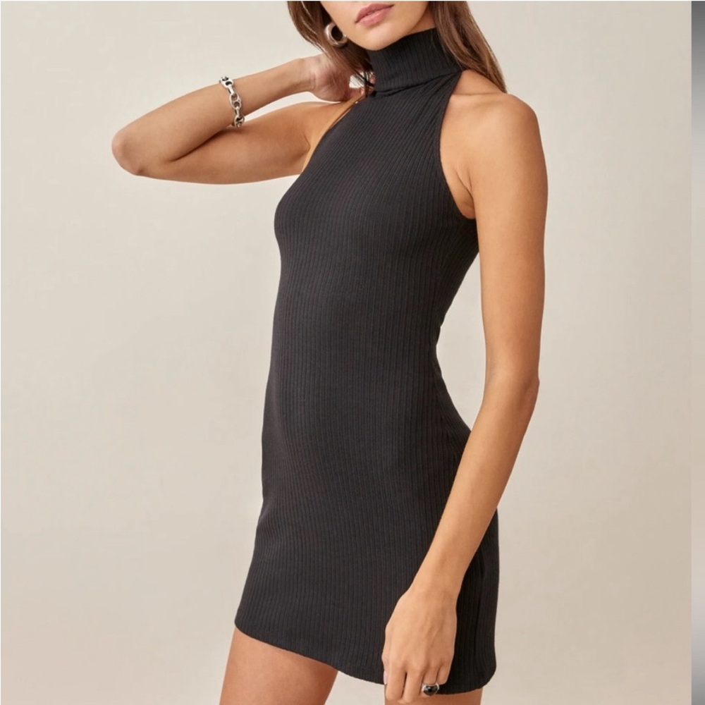 Reformation high neck knit dress